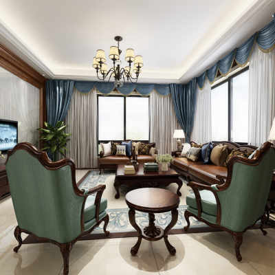 美式风格客餐厅