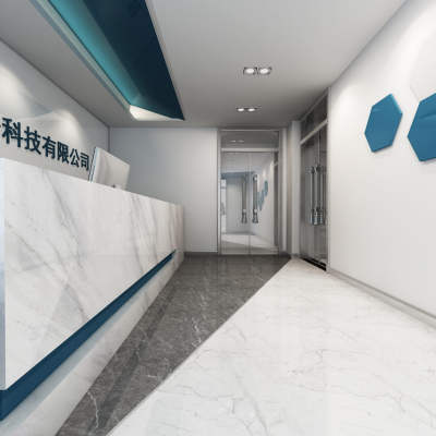 现代风格办公区前台