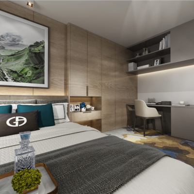 现代复式楼二层卧室