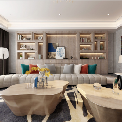 O50-2现代别墅客厅