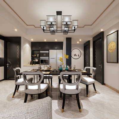 新中式风格客餐厅