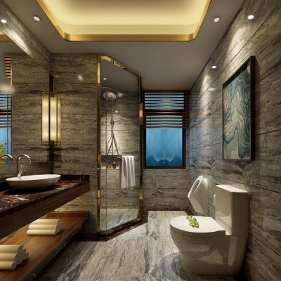 现代风格酒店卫生间