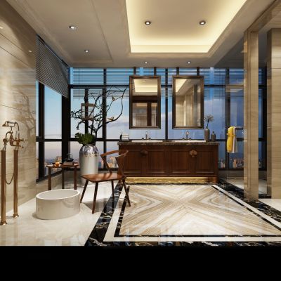 现代风格酒店卫生间