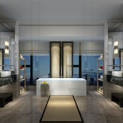 现代风格酒店卫生间