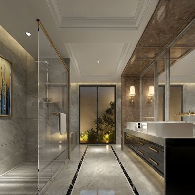 现代风格酒店卫生间