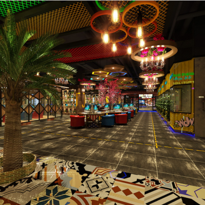 工业风过道走廊、网咖角度