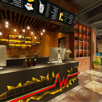 工业风吧台前台