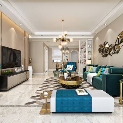 现代客厅餐厅
