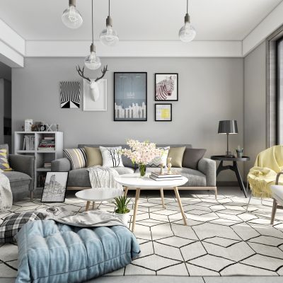 北欧客厅餐厅
