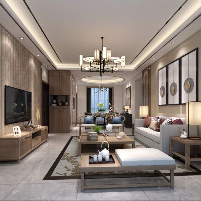 新中式客厅餐厅