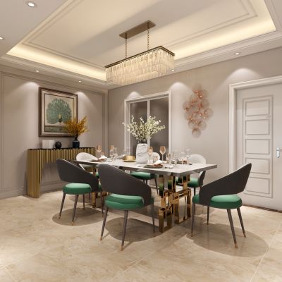 现代客厅餐厅