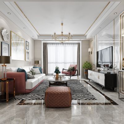 轻奢现代客厅