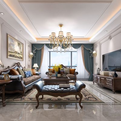 美式客厅餐厅