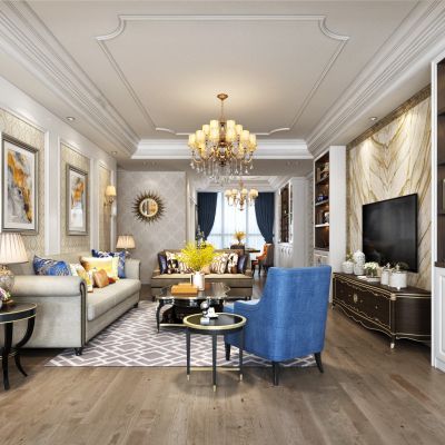 简欧客厅餐厅