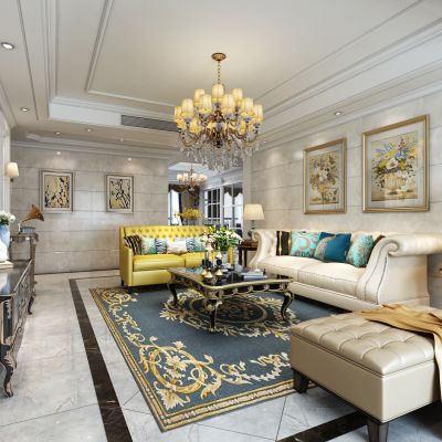 欧式客厅餐厅