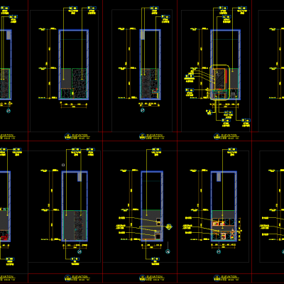 会见厅立面、走廊立面、会议墙面大样图