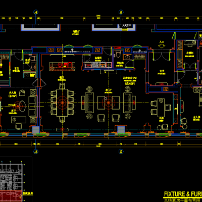 酒店总统套房平面、立面、大样图