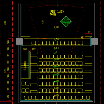上海凯斯乐动感电影院平面、立面、剖面、天花、大样图