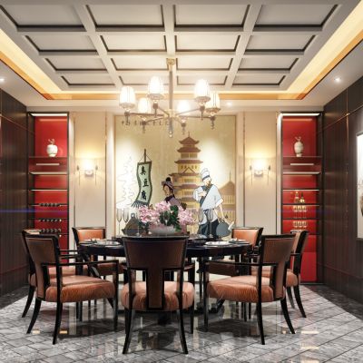 新中式餐厅包房