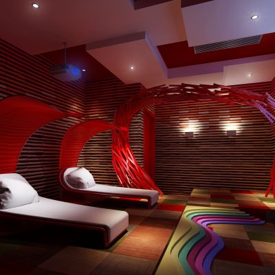 现代风格电影院3D模型