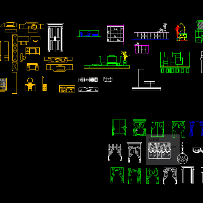 各种柜子及窗帘图库