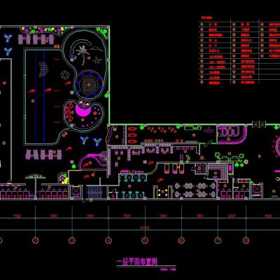 洗浴中心平面布置图