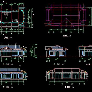 温泉浴场平立面施工图