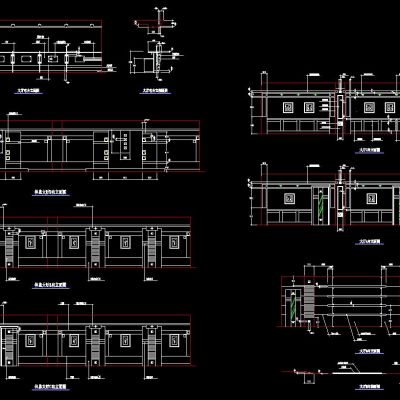 洗浴中心大厅立面图