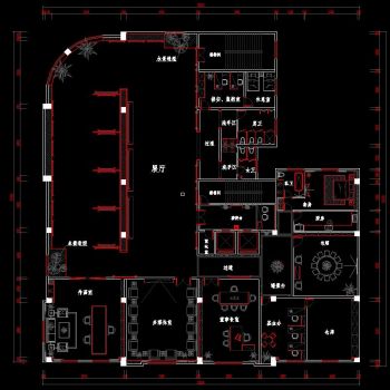 现代中式高档会所全套CAD施工图