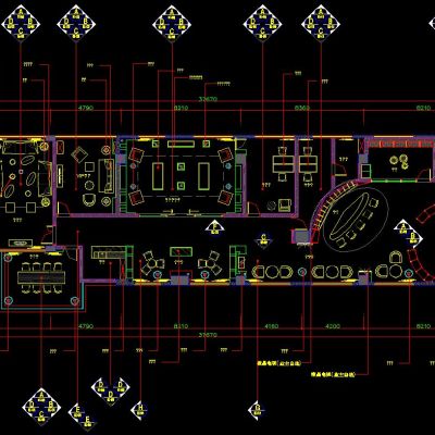 红酒会所CAD施工图