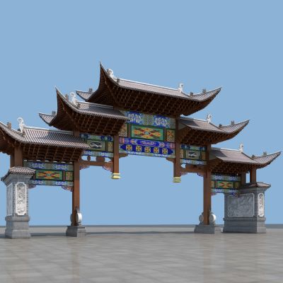 古建筑门头牌坊