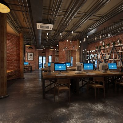 办公空间3D模型