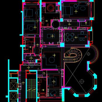 豪华复式样板房施工图