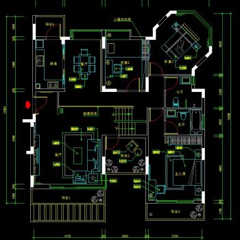 黑白色调施工图