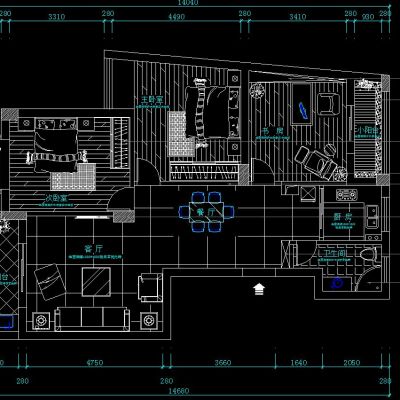 两居现代风格施工图