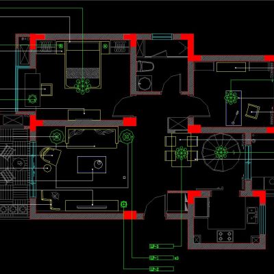 欧式简约施工图