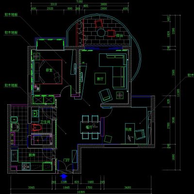 清新两居施工图