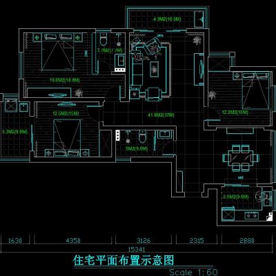 现代简欧混搭风格施工图