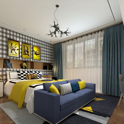 现代风格男孩房