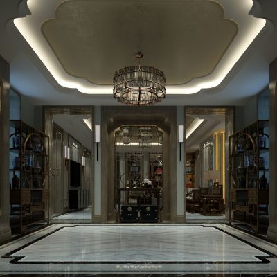 中式风格玄关过道