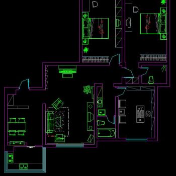 三室两厅装修施工图
