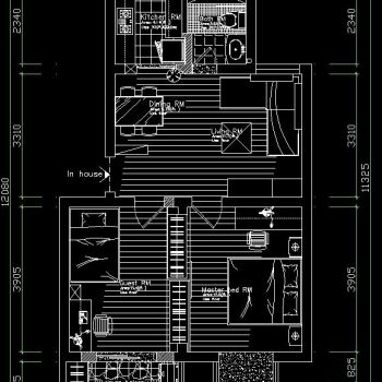 现代两居施工图