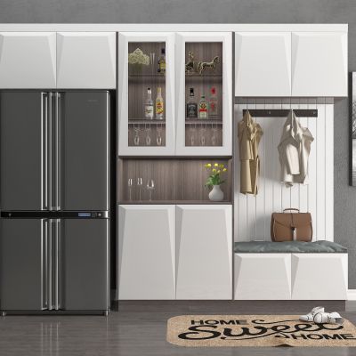 酒柜冰箱柜 鞋柜组合