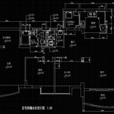 祥细家装三居施工图