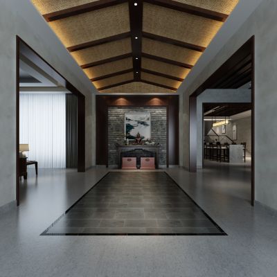 中式风格玄关过道