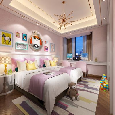 现代风格女孩房
