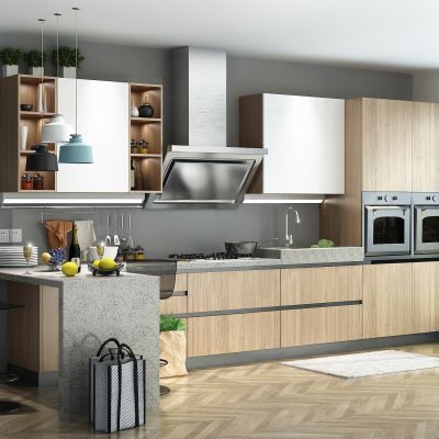 现代厨房橱柜 厨房电器 厨房用品