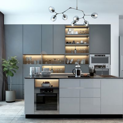 现代厨房橱柜 厨房电器 厨房用品