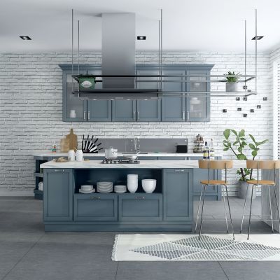 简美厨房橱柜 岛台 厨房电器 厨房用品