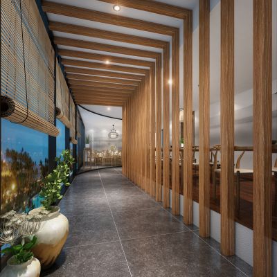 中式风格走廊过道